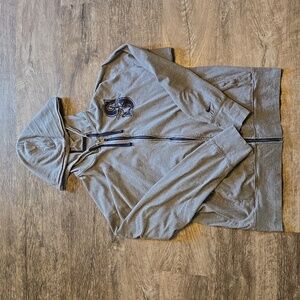 Seattle Mariners Nike Zipup Hoodie, Size L, Gray/Navy Blue